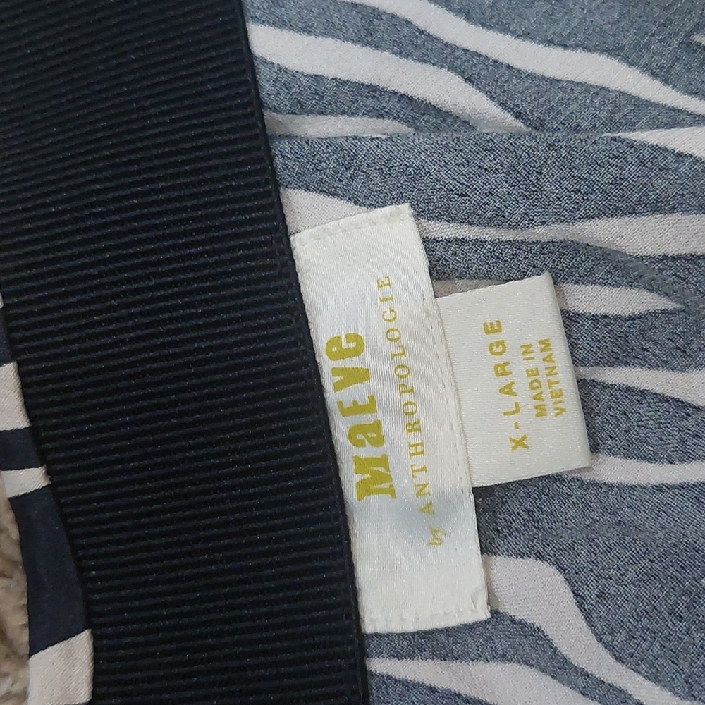 MAEVE ANTHROPOLOGIE Janelle Bias Zebra Print Midi Skirt - Picture 10 of 13
